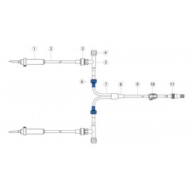 Extensor de PVC flexível de 12Fr de 200 cm para Seringas  de bombas injetoras