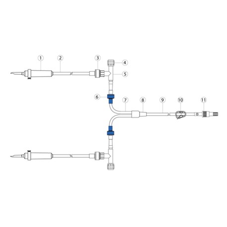 Extensor de PVC flexível de 12Fr de 200 cm para Seringas  de bombas injetoras