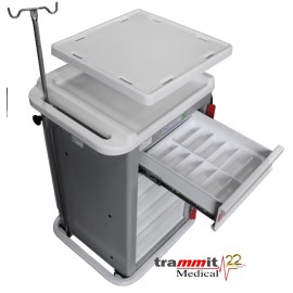 CARRO DE EMERGÊNCIA 05 GAVETAS SALA DE RESSONÂNCIA MAGNÉTICA